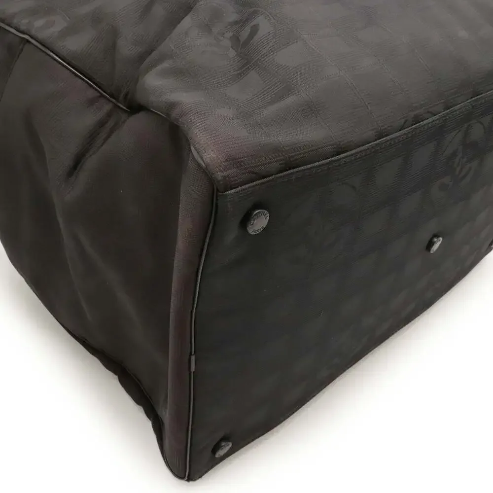 CHANEL Black Quilted Nylon Tote with Detachable Strap